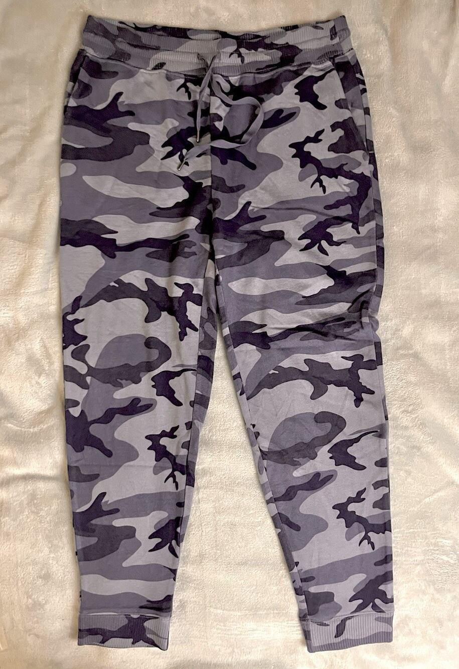 Rails Womens XL Oakland Blue Indigo Camo Jogger Sweat Pants Comfort Stretch Soft